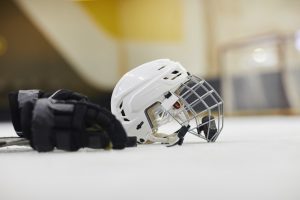 Hockey equipment background